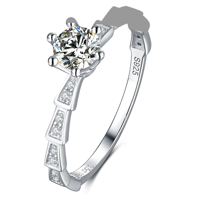 925 Sterling Silver Moissanite Rings with GRA Certificate. 1