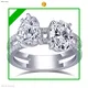 Messi Jewelry MSR-682 14K White Gold Moissanite Ring - Rose Gold 1