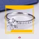 White Gold Moissanite Wedding Band - Latest Technology, Round Brilliant Cut, Unisex, Romantic Style 1