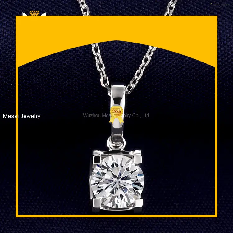18K White Gold Necklace with 1.0ct CVD Lab Grown Diamond 1