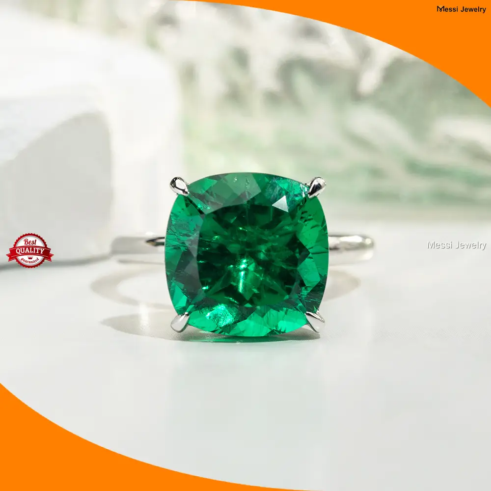 Customizable 14K Best Emerald Ring - Messi Jewelry 1