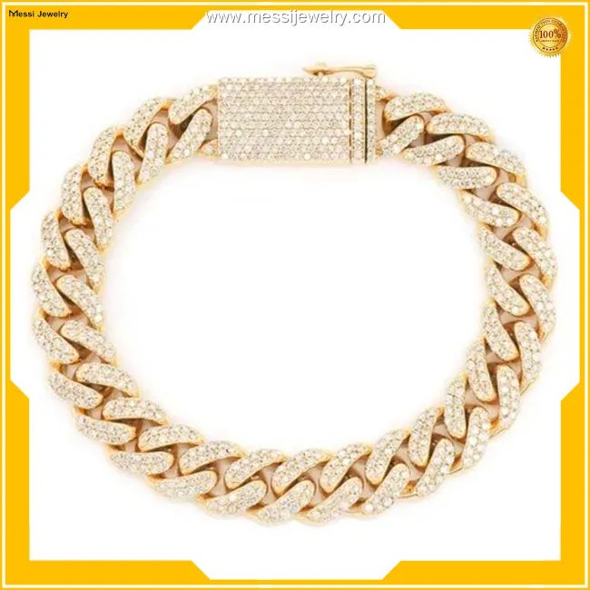 925 Pulseira de cadeia cubana de moissanita de prata - qualidade testada & personalizável 1