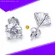 Brincos de moissanitas elegantes em ouro branco 18k 1