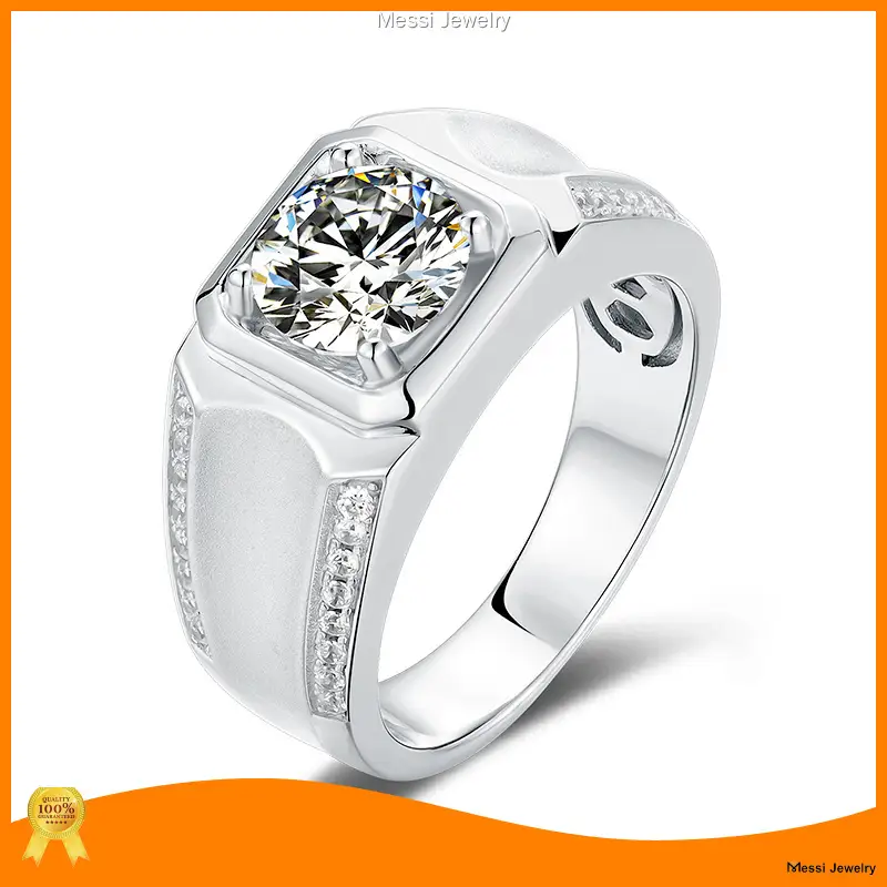 Moissanite Men's Ring with GRA Certificate 1