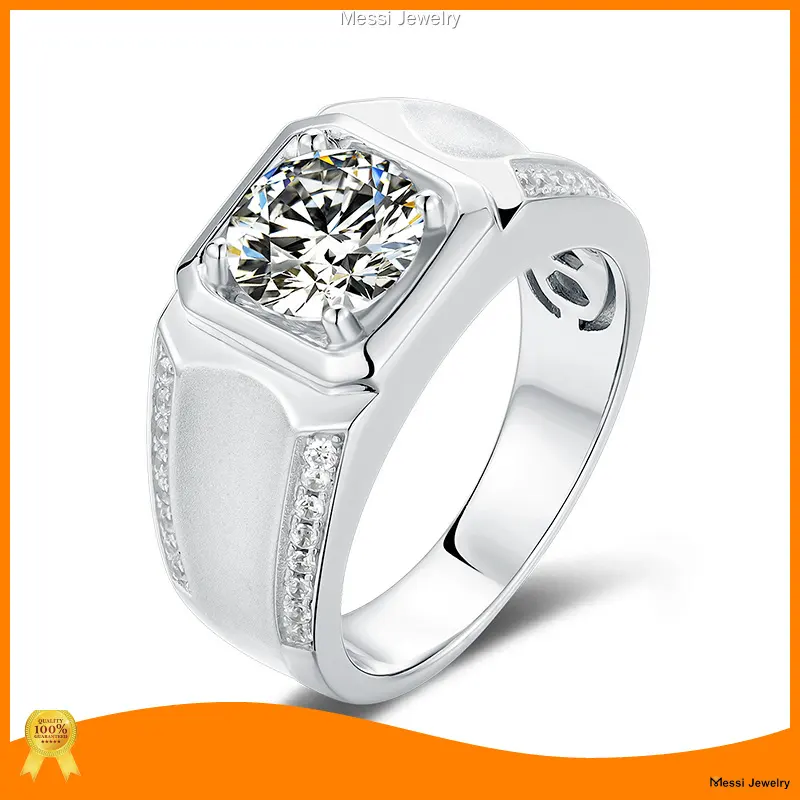 Moissanite Men's Ring with GRA Certificate 1