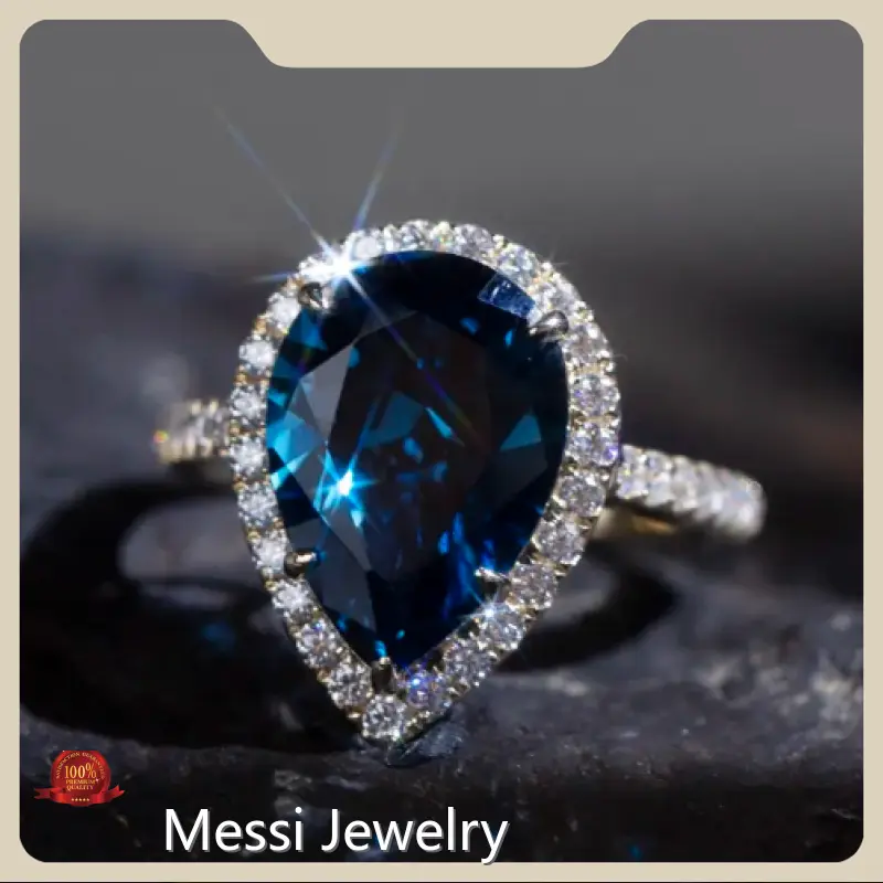 Messi Jewelry Topaz Engagement Ring DHL Manufacturing 1
