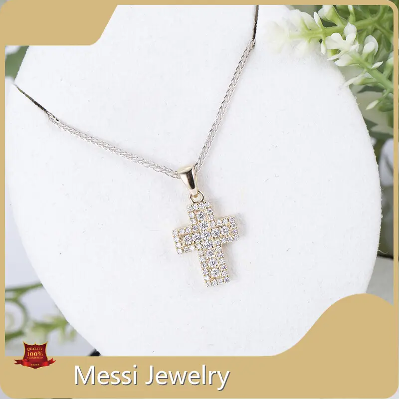 Lab Diamond Cross Necklace