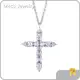 White Gold Diamond Cross Necklace