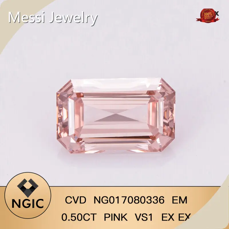 Fashion Pink Lab Diamond Ring for Necklace 1