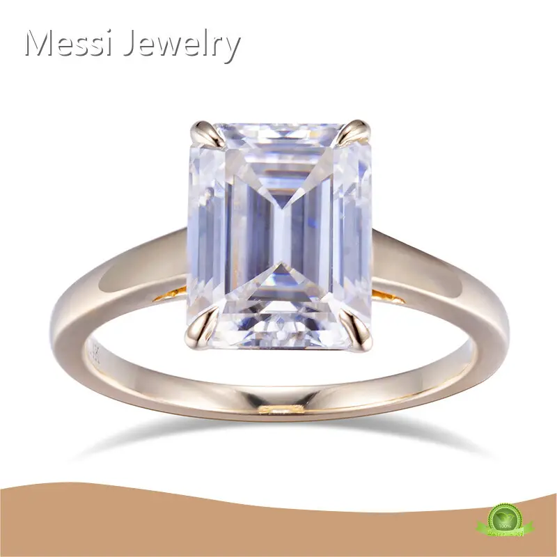 Customized Yellow Gold Moissanite Ring Company 1