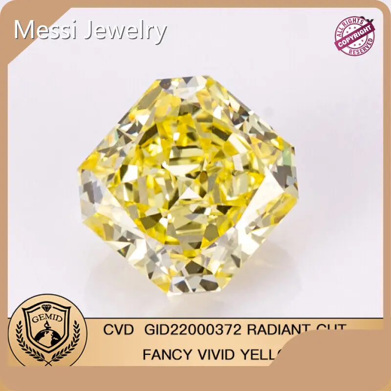 Yellow Lab Diamond Man Made Diamond Rings Directly Sale 1
