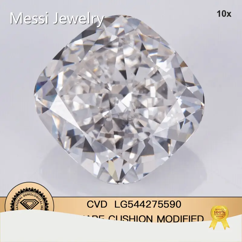 3 Carat Cushion Cut Lab Diamond Ring by Messi Jewelry 1
