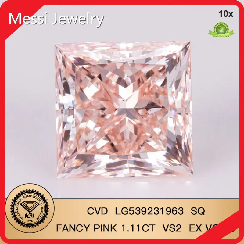 메시 주얼리의 랩 그로운 핑크 다이아몬드 반지 1