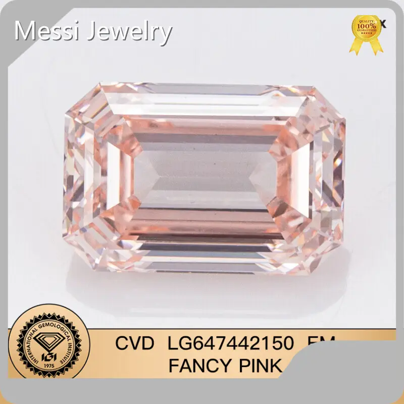 Synthetic Diamonds Pink Lab Diamond Wholesale - Messi Jewelry 1
