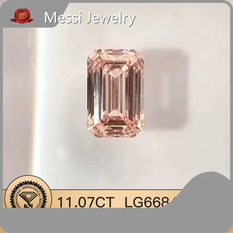 Pink Lab Diamond Emerald Cut