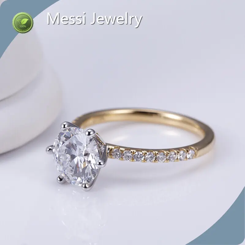 Cincin Pertunangan Berlian Lab 2 Karat untuk Pakaian Harian Kilang 1