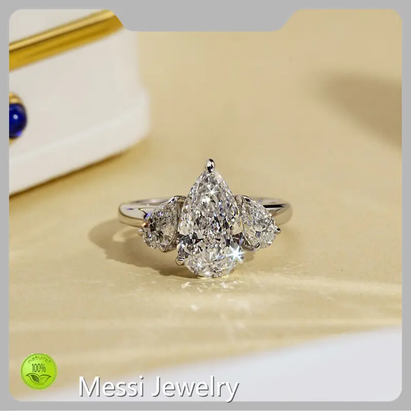 Cincin Pertunangan Berlian Tumbuhan Makmal Oval oleh Messi Jewelry 1