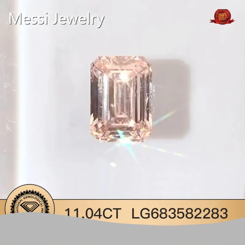 Untuk Barang Kemas Berlian Potongan Zamrud Tumbuhan Makmal 1 Karat oleh Messi Jewelry 1