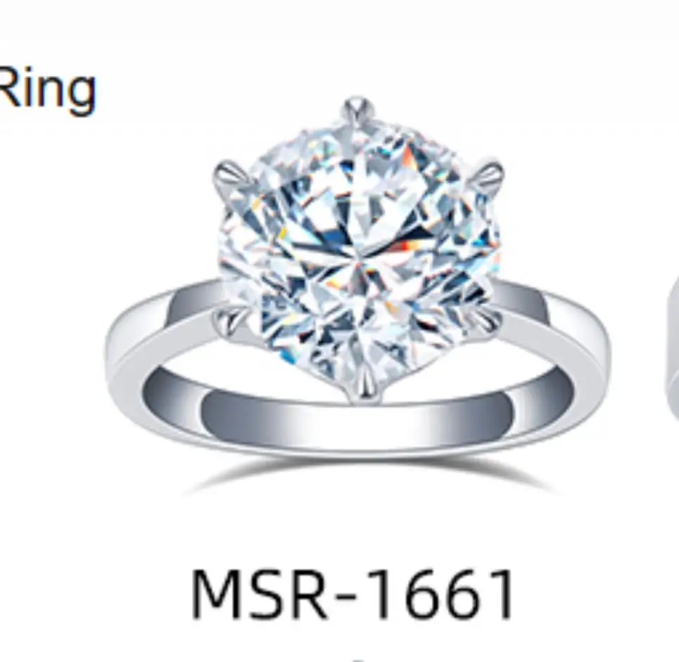 Messi Jewelry Customize Ring size US7 14k gold with 4.01CT VVS2 E USD1418-LG729597947 1