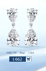 MSE-719 Pear 1.0CT 9K Earring 1 Pair USD662 1