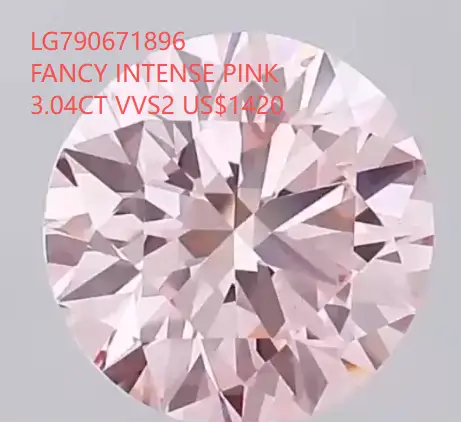 IGI Lab Diamond LG790671896 MERAH JAMBU INTENS FANCY 3.04CT VVS2 US$1420 1