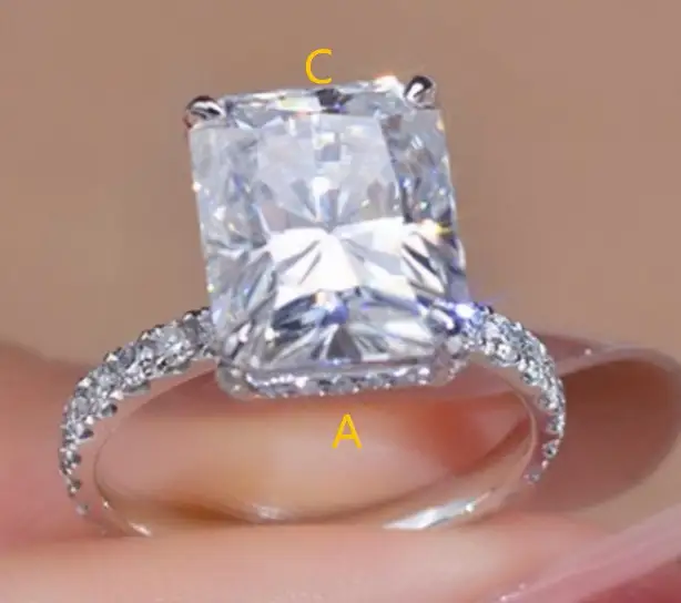 Messi Jewelry Customize 14K White  Gold 4.0CTEVS 1 RA  Lab Diamond Ring 1