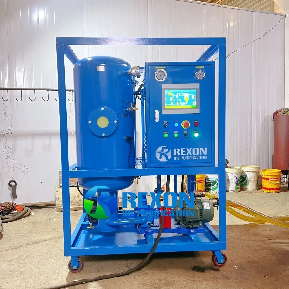 Sistema de filtragem de óleo lubrificante totalmente automático, tipo à prova de explosão. 1