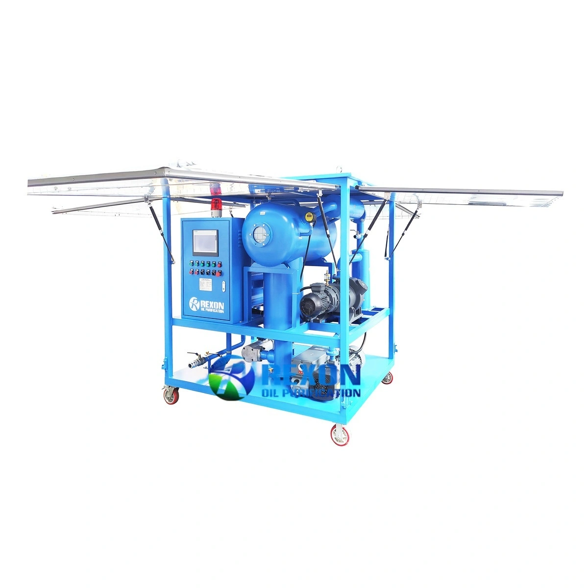 Installation de filtration d'huile pour transformateur ZYD-100 (6 000 l/h) avec boîtier de type support à ressort pneumatique 1