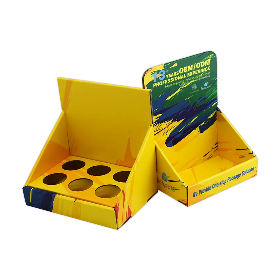 ILP Aangepaste PDQ Recyclebare kartonnen displaydoos met gat voor parfumverpakking Display Doos Display Counter Paper Box 7