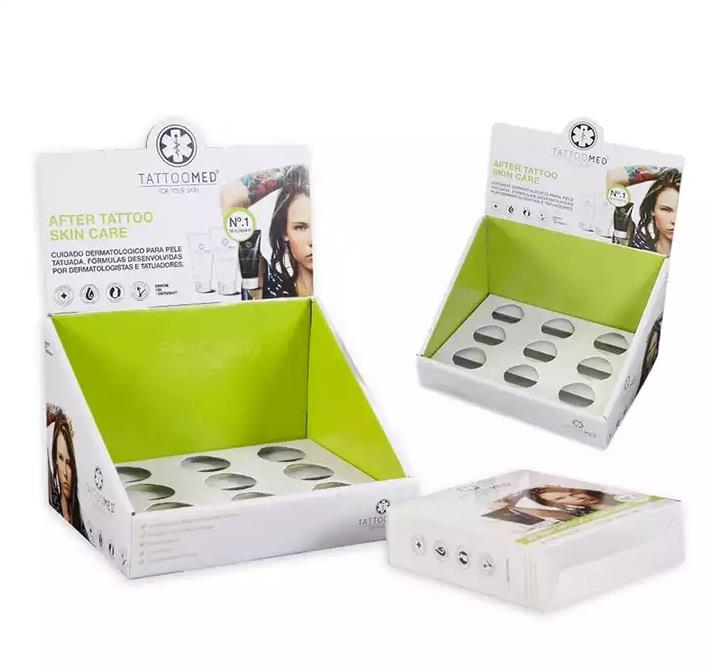 ILP Aangepaste PDQ Recyclebare kartonnen displaydoos met gat voor parfumverpakking Display Doos Display Counter Paper Box1 3