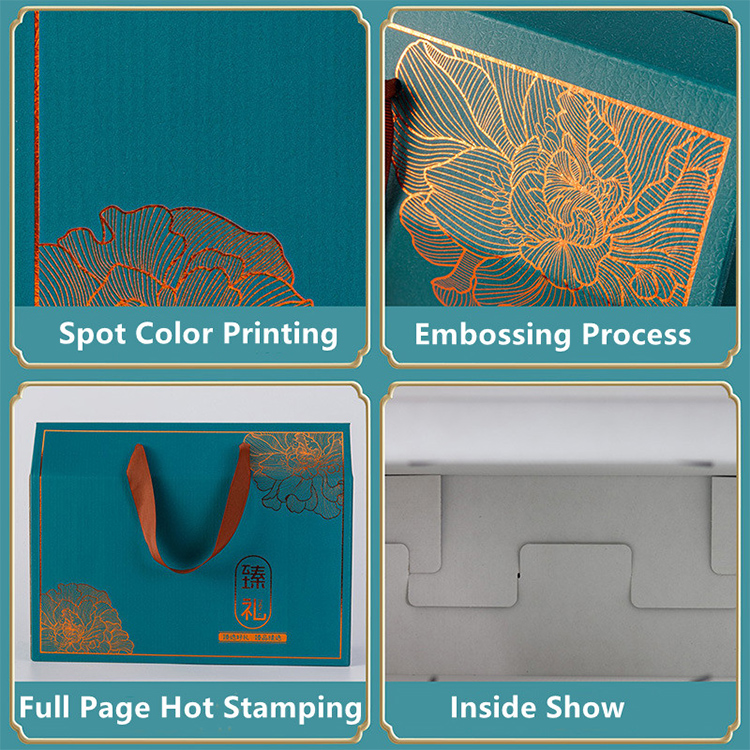 Custom Gable Box Packaging with Ribbon Handle Corrugated Cardboard 4