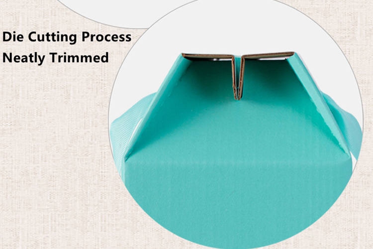 Custom Gable Box Packaging with Ribbon Handle Corrugated Cardboard 7