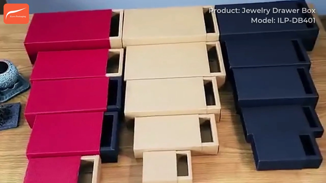 Custom Kraft Paper Drawer Box Jewelry Transparent Gift Box 1