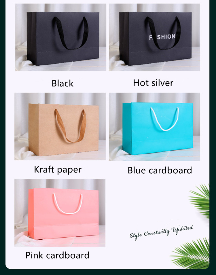 Aangepaste witte kartonnen papieren zak met lintgreep cadeauzakje boodschappentas 4