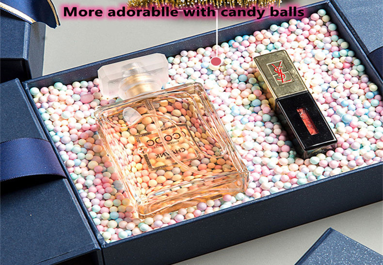 Aangepaste grijze cadeau -doos met lint dubbele deur clamshell doos karton flap ins style bronzing 9