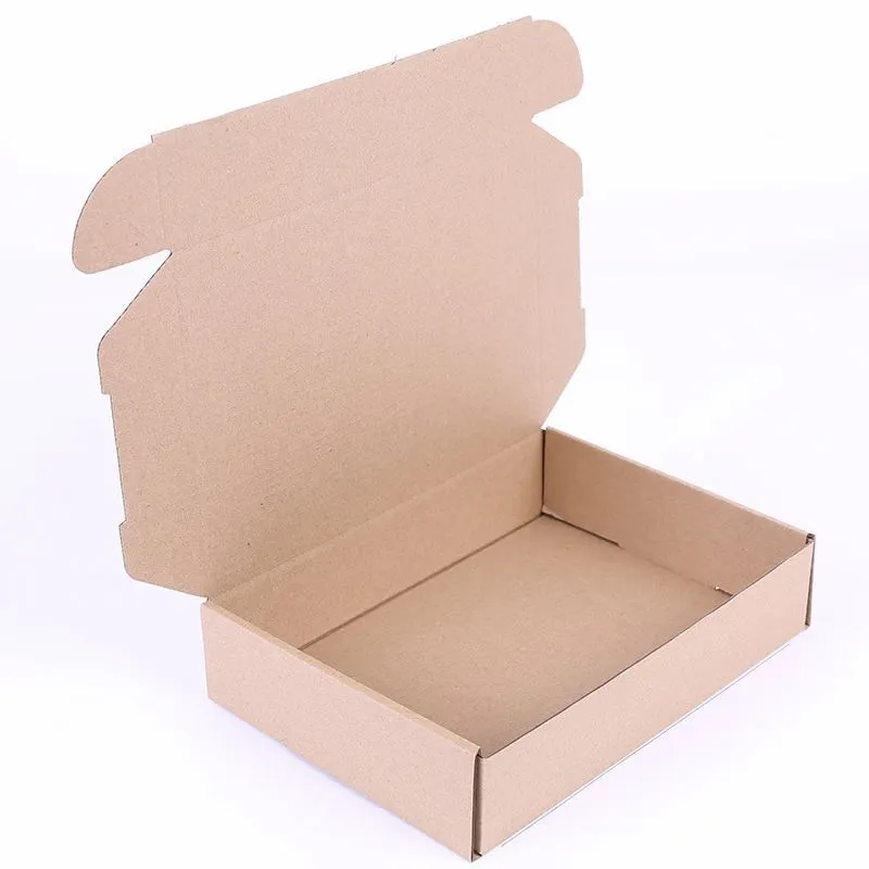 Wholesale Plain kraft paper cartons Cardboard corrugated box Shoes and clothing packaging box 1