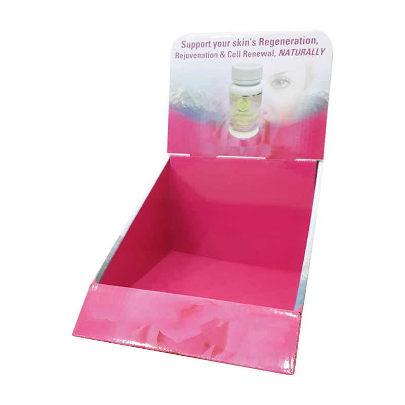 Fijne goederen display plank gegolfd bord display gebruikt voor winkelcentra promotionele goederen display plank 12