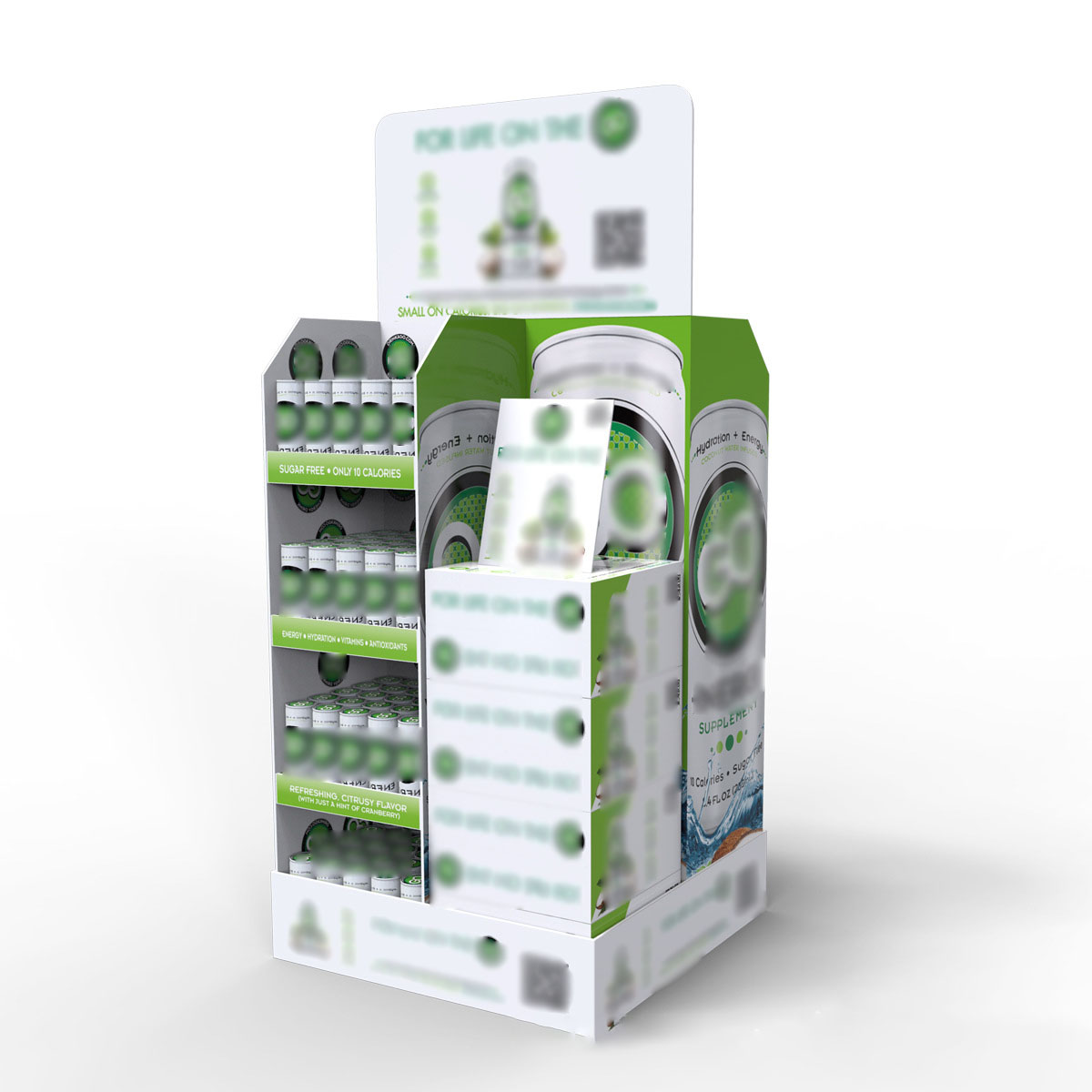 supermarkt vloeren displace plank kartonnen snack display rack promotie food dranken display rekken 10