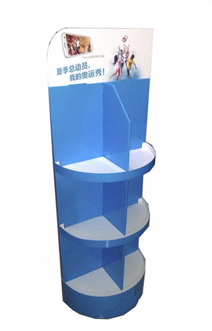 Christmas custom cardboard gift red display stand for Christmas gift shelf 9