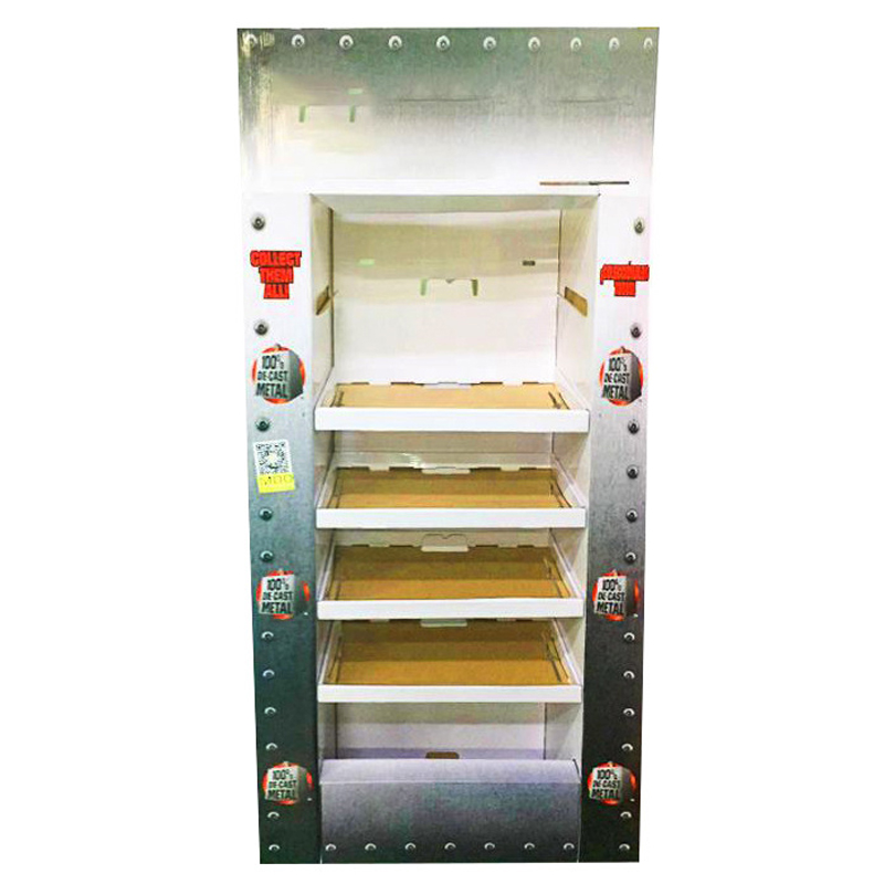 Private Aangepaste/Spuermarket -kast voor snacks/dagelijkse benodigdheden Retail Cardboard Floor Stand Retail Display 11