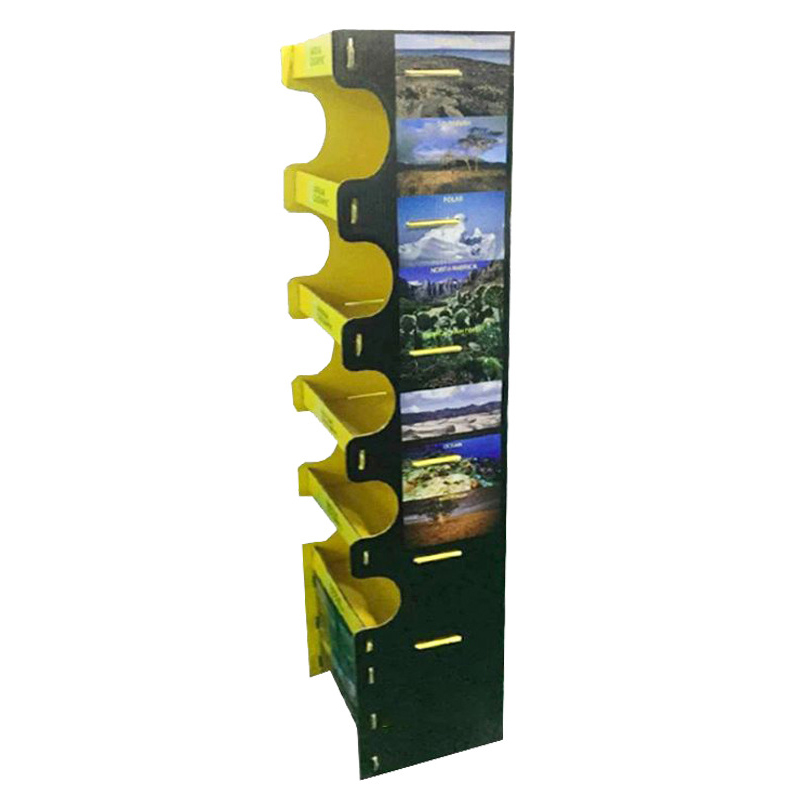 Private Aangepaste/Spuermarket -kast voor snacks/dagelijkse benodigdheden Retail Cardboard Floor Stand Retail Display 15