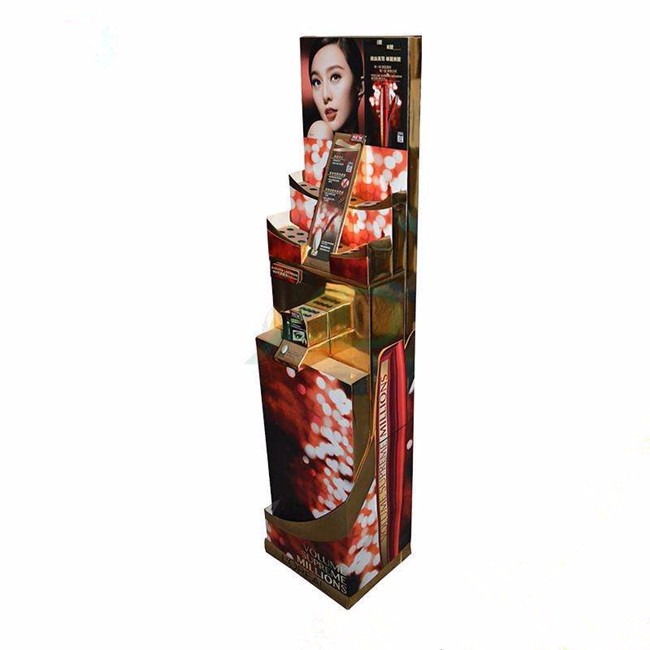 Retailsokken hangende tas haak display papier golfplankplank bord vloerstandaard kartonnen display stand met haak 10