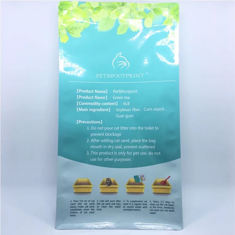 Bolsa de cremallera compuesta de comida para perros de mascotas personalizadas de pie y cremallera de sellado de ocho lados de ocho lados. 16