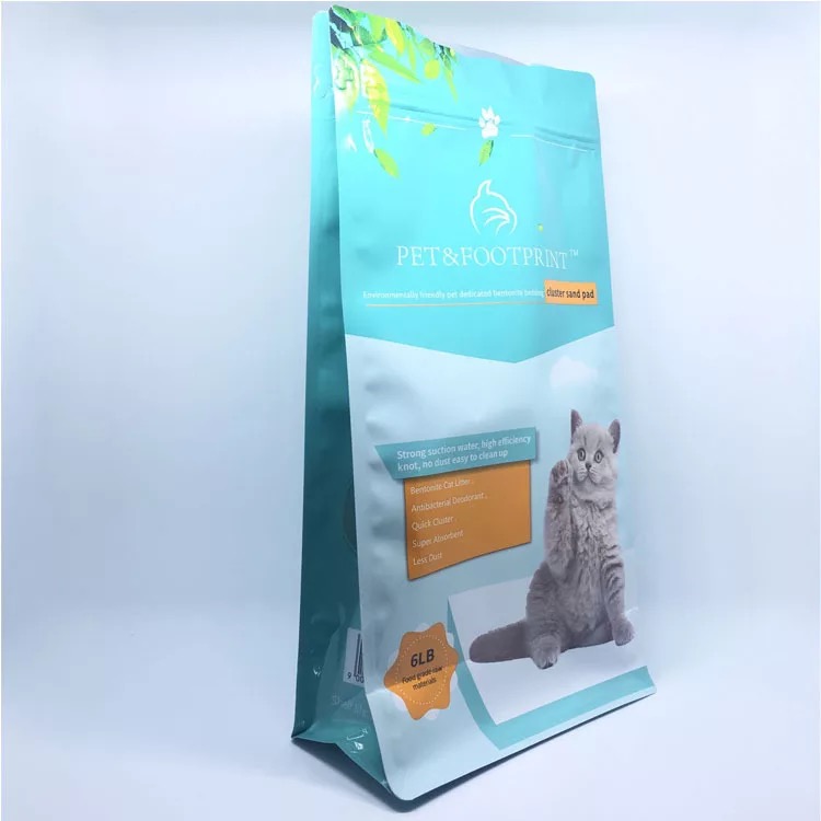 Bolsa de cremallera compuesta de comida para perros de mascotas personalizadas de pie y cremallera de sellado de ocho lados de ocho lados. 14