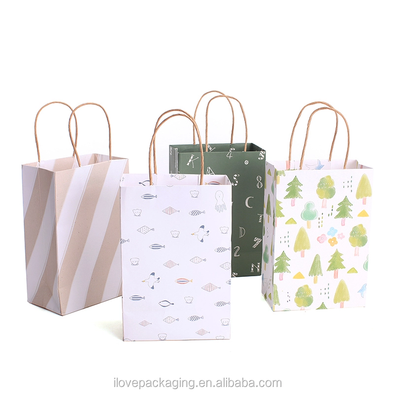 Food grade custom paper bag printing oil-proof sandwich hot dog packaging brown or white kraft paper bag 1