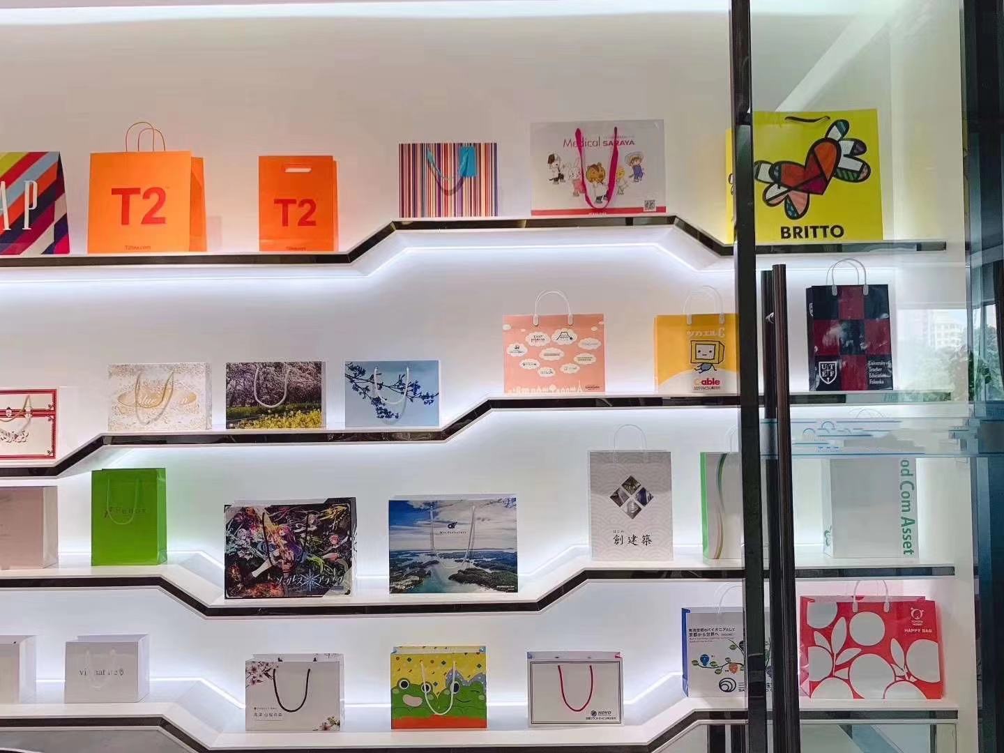 Fabrikant aangepast logo recyclebare kraft papieren zak herbruikbare winkelpapiertas 22