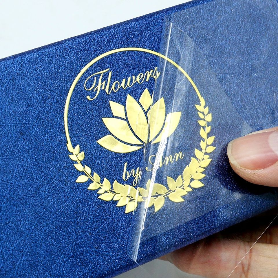 Customized Transfer Sticker Gold 3D Convex Sticker Transparent Hot Stamping 4
