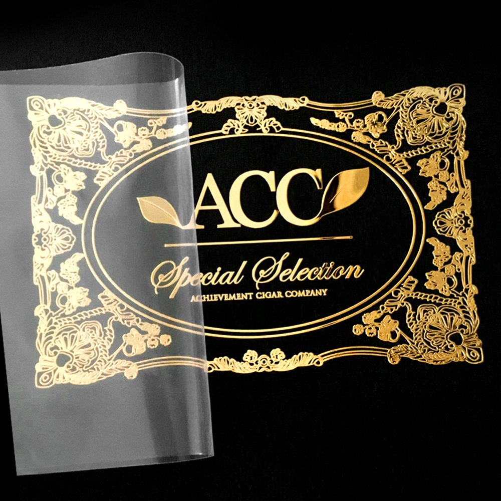 Customized Transfer Sticker Gold 3D Convex Sticker Transparent Hot Stamping 2