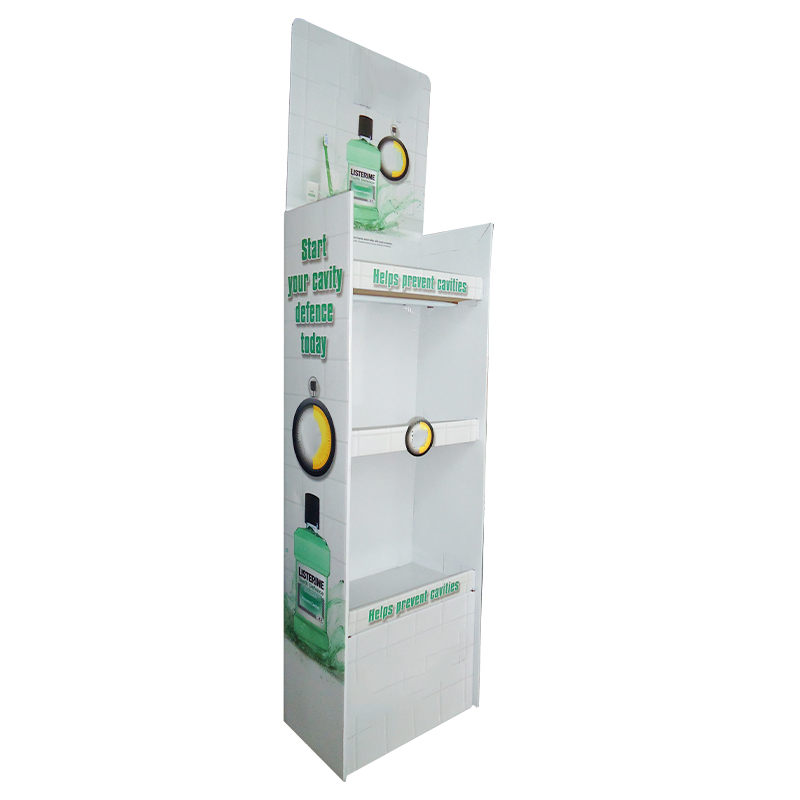 Hot Sale Aangepaste kartonnen vloerafschermrek voor winkel golfkanaalpapier Productdisplay Stand 14