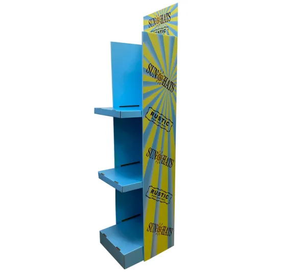 Hoogwaardige stevige papieren kartonnen display rack vloeren display pop -display stand voor producten voor persoonlijke verzorgingsproducten 14